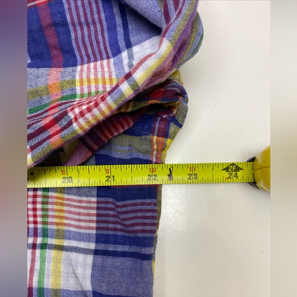 Polo Ralph Lauren Plaid Linen Colorful Mens button Long Sleeve Shirt Large - Picture 15 of 16